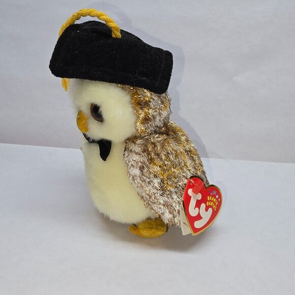 Retired TY Beanie Baby - SMARTER the 2002 Owl (6.5 inch) - Picture 7 of 9